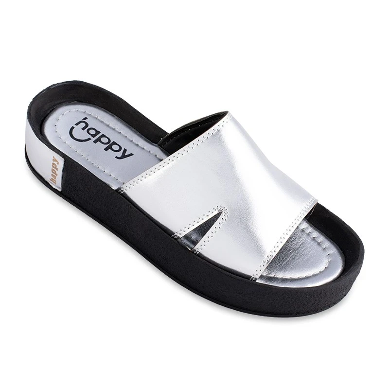Sandal Mahak Metalik Happy colors Silver