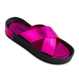Sandal Mana metalik Happy colors Purple