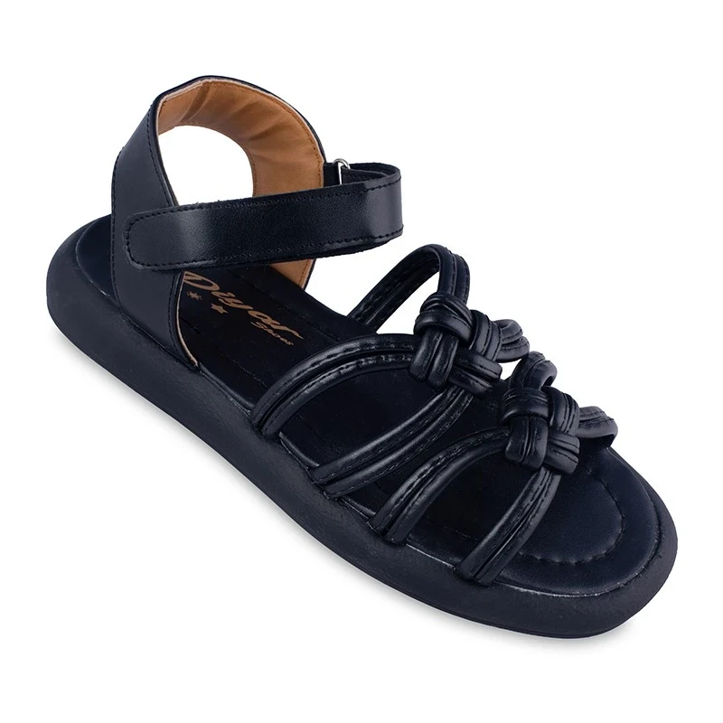 صندل كعب عالي دو کره مربع دیار الألوان أسود