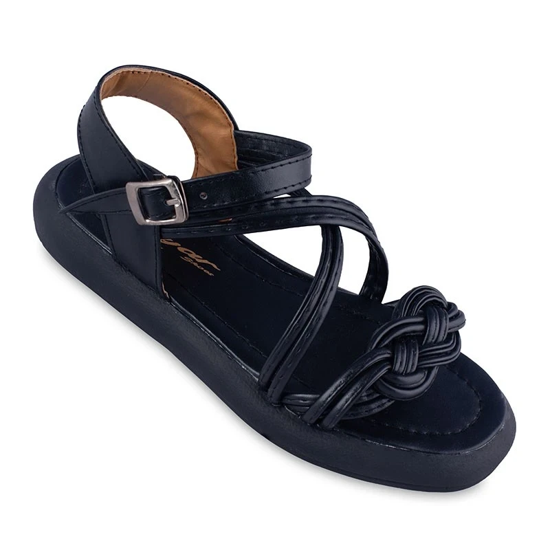 صندل كعب عالي کل بیج دیار الألوان أسود