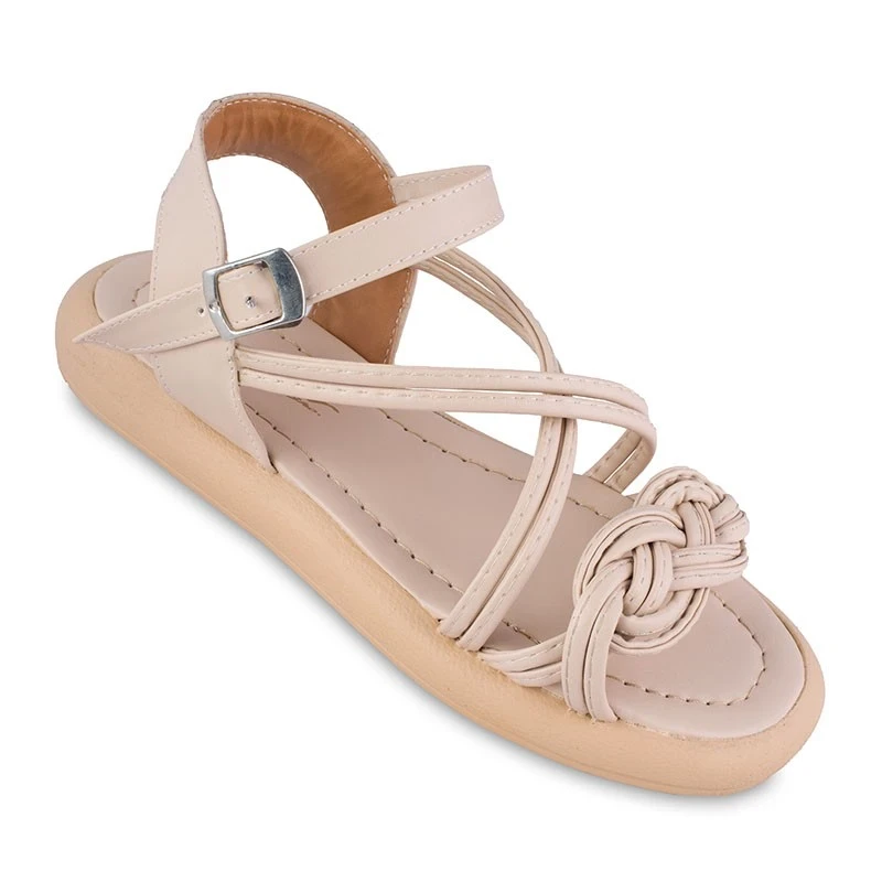 صندل كعب عالي کل بیج دیار الألوان كريم