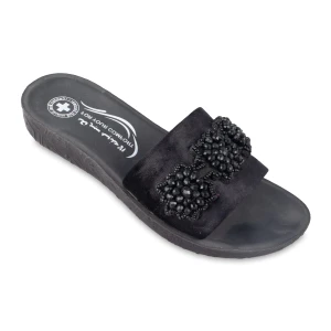 Sandalia Parisa se gol kiristal Sirang colores negro