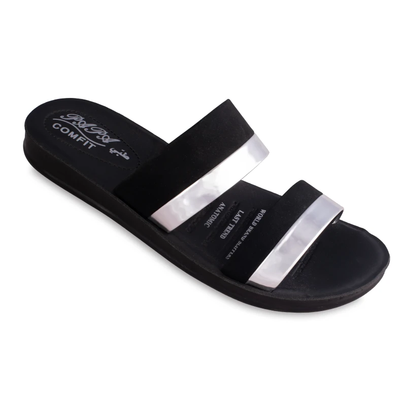 صندل ارکیده 3 بابا PU الألوان أسود