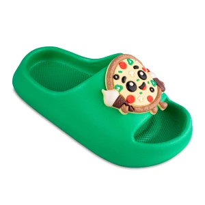 Slipper Pizza Parsi colors Green