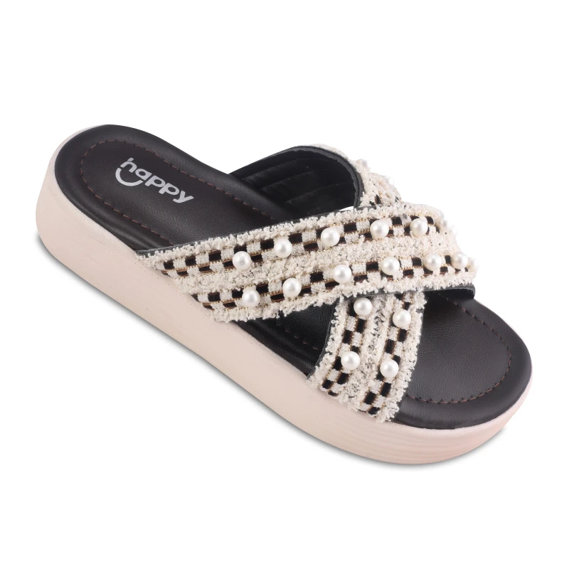 صندل لاوین هپی رنگبندی قهوه ای