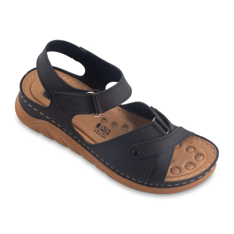 صندل رکابدار 8008 پاپا PU رنگبندی مشکی