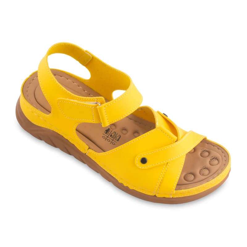 صندل رکابدار 8008 پاپا PU رنگبندی لیمویی