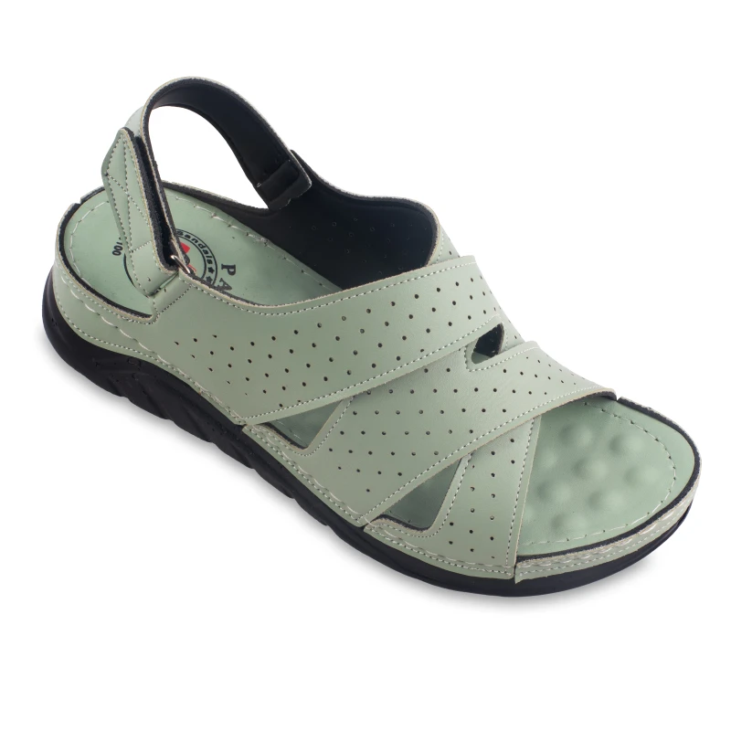 صندل رکابدار 8009 پاپا PU رنگبندی سبز