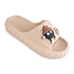 دمپایی سلنا پاپا PVC رنگبندی کرم