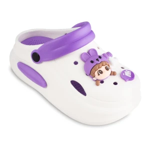 دمپایی کراکس شنل پاپا PVC رنگبندی بنفش