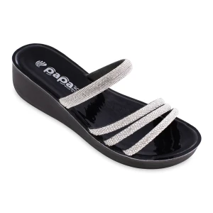 صندل ژینا پاپا PU رنگبندی مشکی