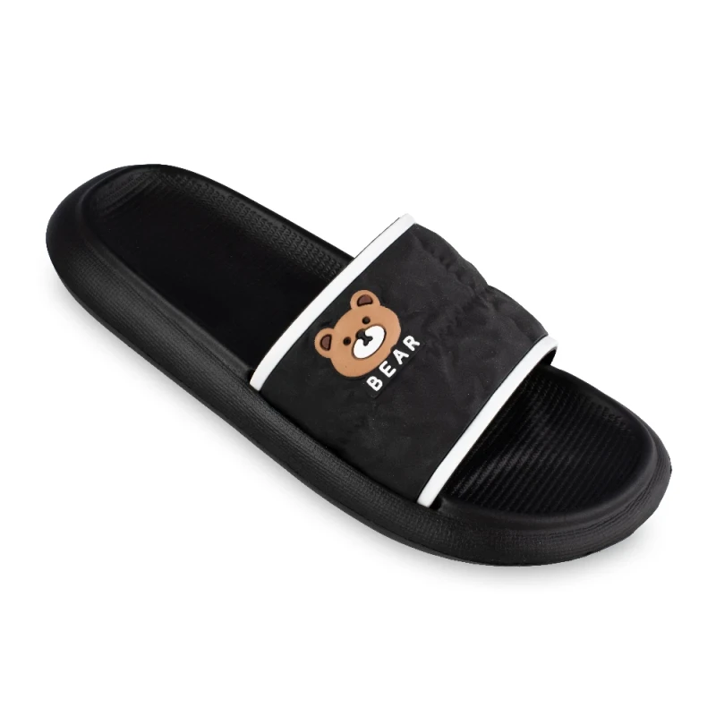 دمپایی چروک زیتون رنگبندی مشکی