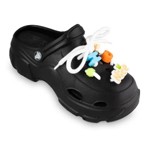 دمپایی کراکس آلفابت زیتون رنگبندی مشکی