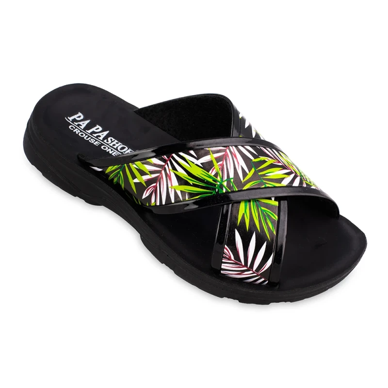 صندل هاوایی پاپا PU رنگبندی سبز