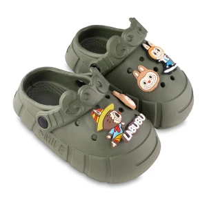 دمپایی بچه زبل پارسی رنگبندی سبز یشمی