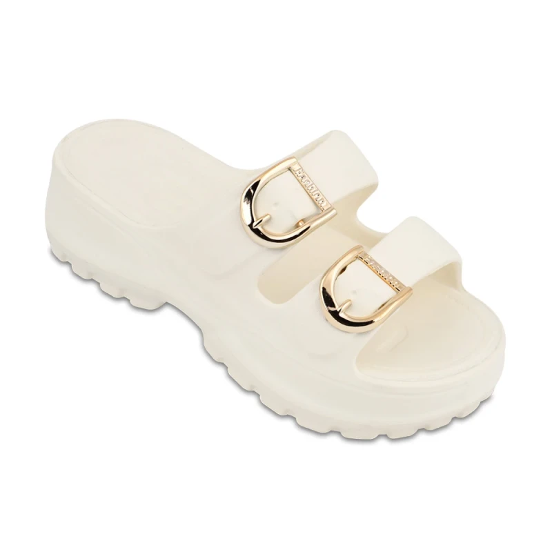 دمپایی طلا پارسی رنگبندی سفید