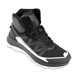 بوت اوت رایز ساق بلند کویر رنگبندی سیاه و سفید