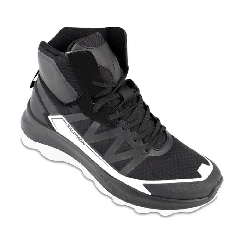 بوت اوت رایز ساق بلند کویر رنگبندی سیاه و سفید