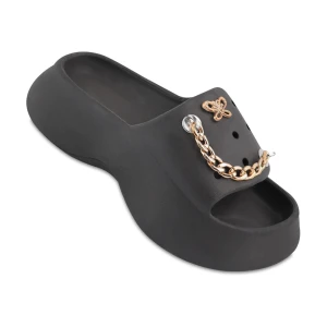 چپل ملودی زنجیری نسرین پلاست رنگ سیاہ