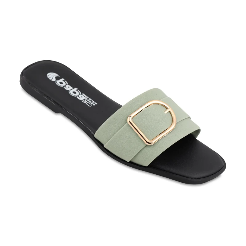 صندل سورن پاپا PU رنگبندی سبز پسته ای