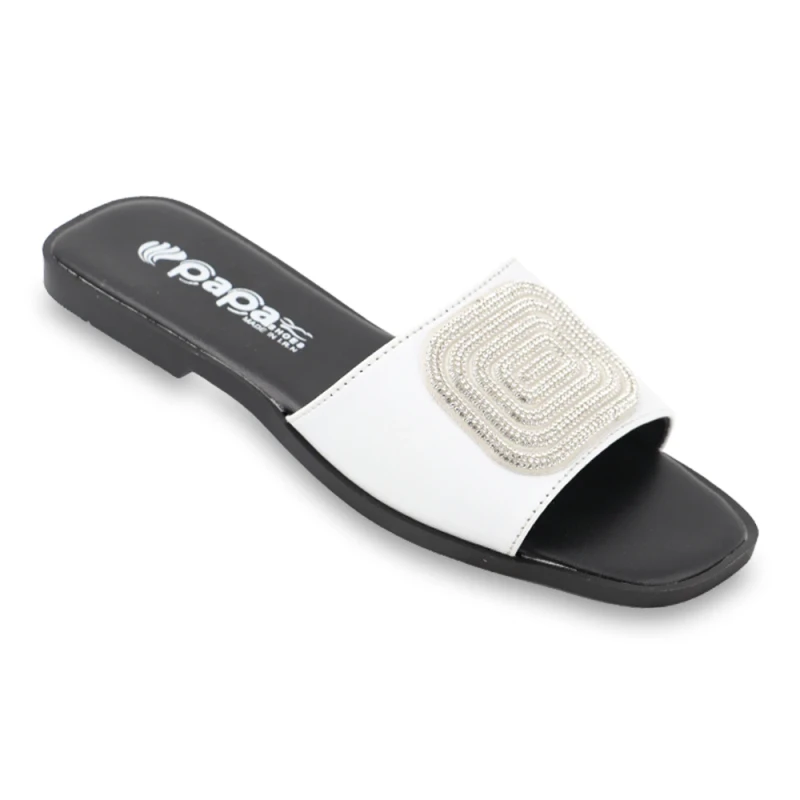 صندل الیزه پاپا PU رنگبندی سفید