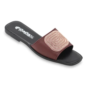 صندل الیزه پاپا PU رنگبندی زرشکی