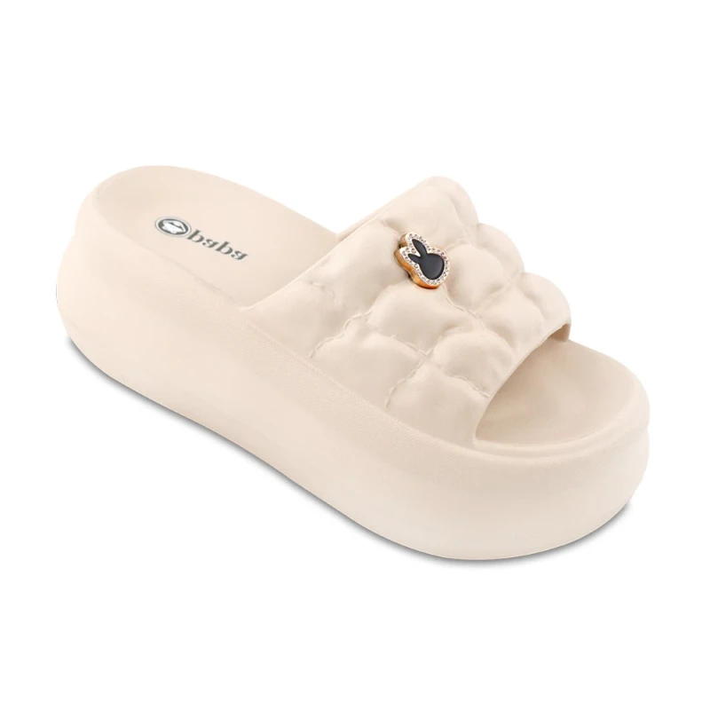 دمپایی گلناز پاپا PVC رنگبندی کرم