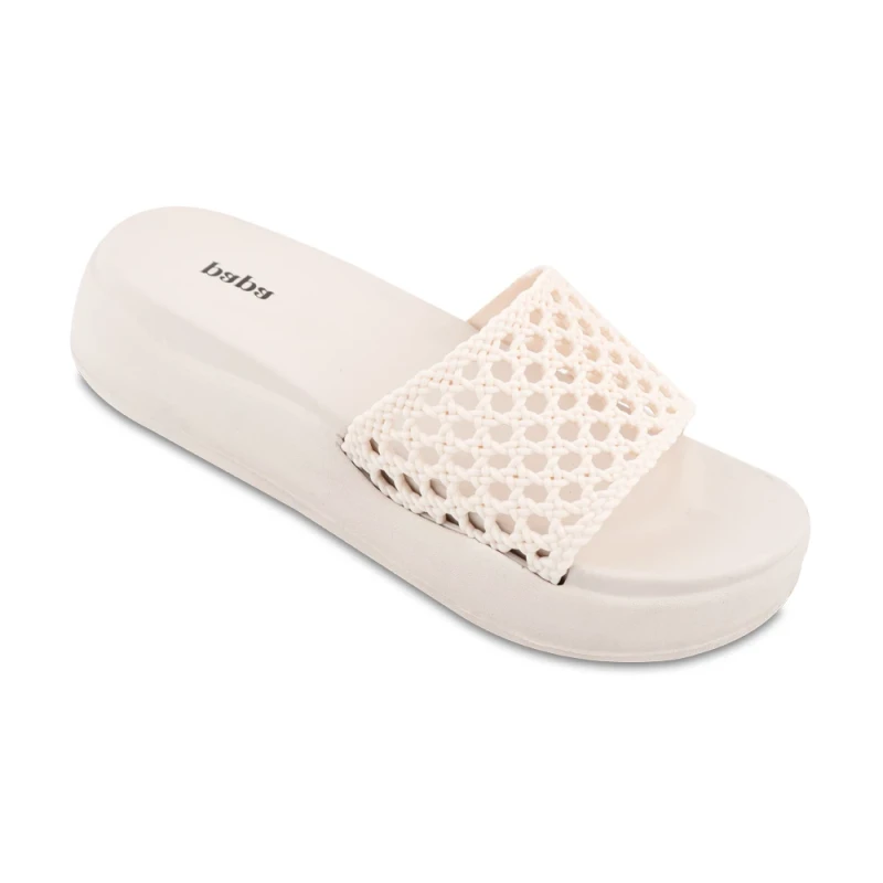 دمپایی هما پاپا PVC رنگبندی سفید