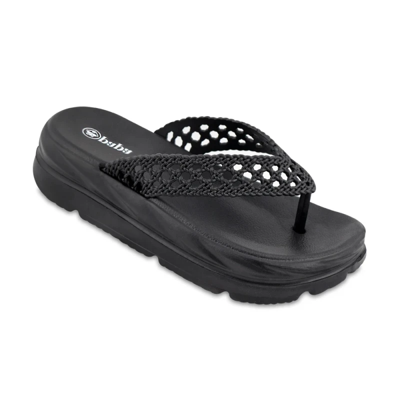 دمپایی حنا انگشتی پاپا PVC رنگبندی مشکی