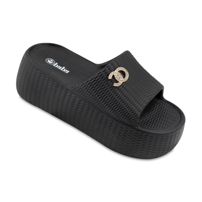 دمپایی آنجلا پاپا PVC رنگبندی مشکی