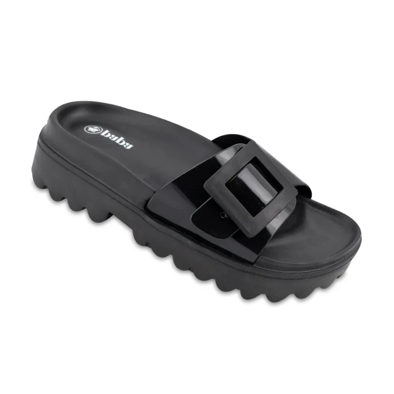 دمپایی هانا پاپا PVC رنگبندی مشکی