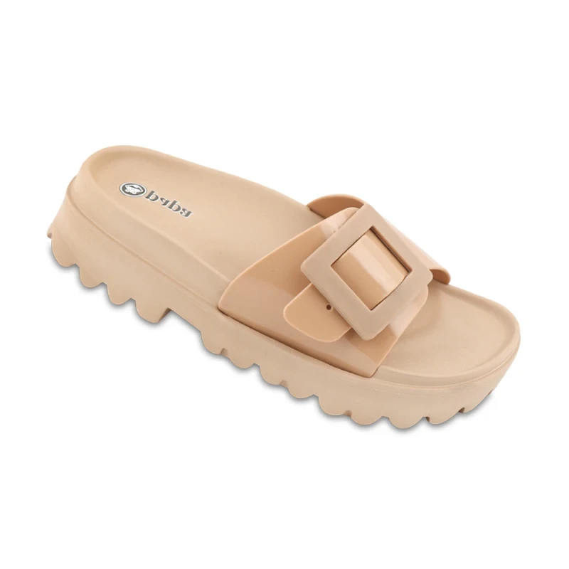 دمپایی هانا پاپا PVC رنگبندی کرم