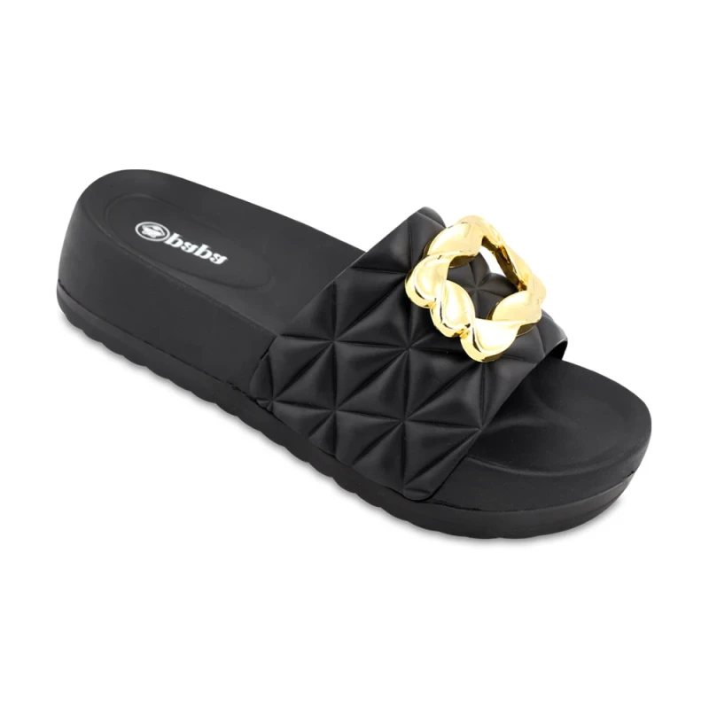 دمپایی صنم پاپا PVC رنگبندی مشکی