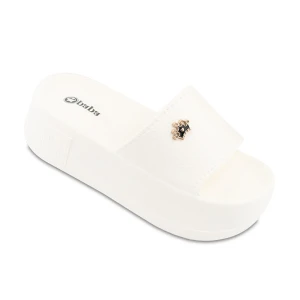 دمپایی تاج پاپا PVC رنگبندی سفید