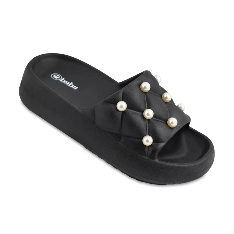 دمپایی مروارید پاپا PVC رنگبندی مشکی