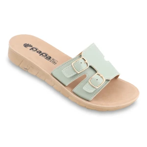 صندل غزال 3 پاپا PU رنگبندی سبز پسته ای