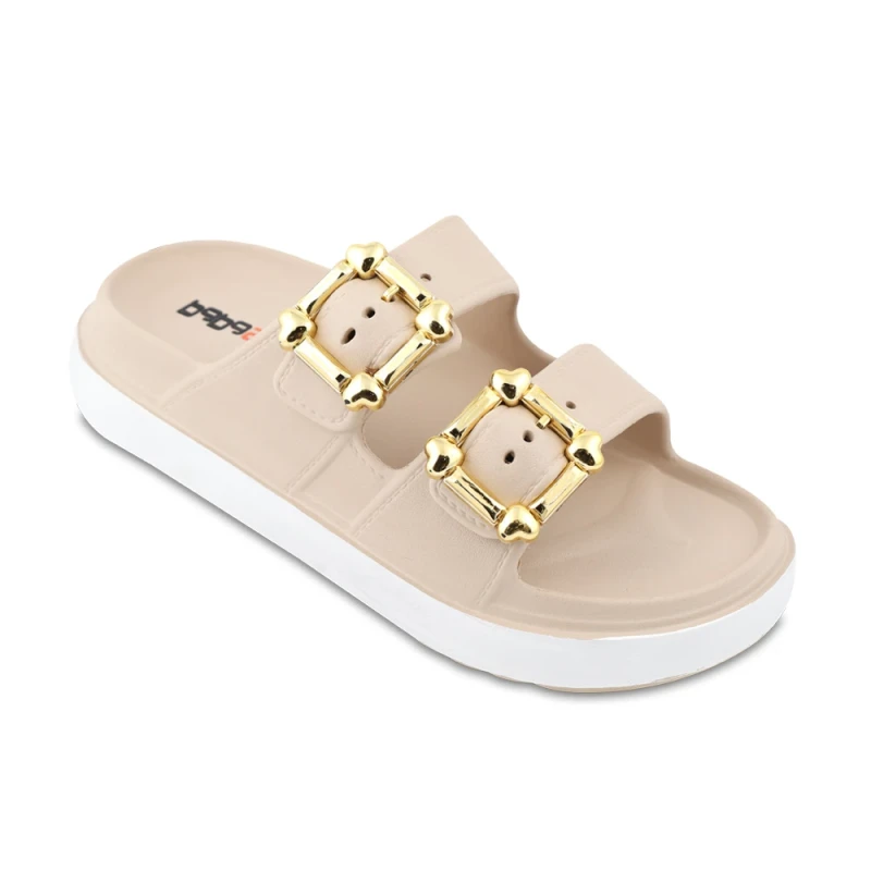 دمپایی یکتا پاپا PVC رنگبندی کرم