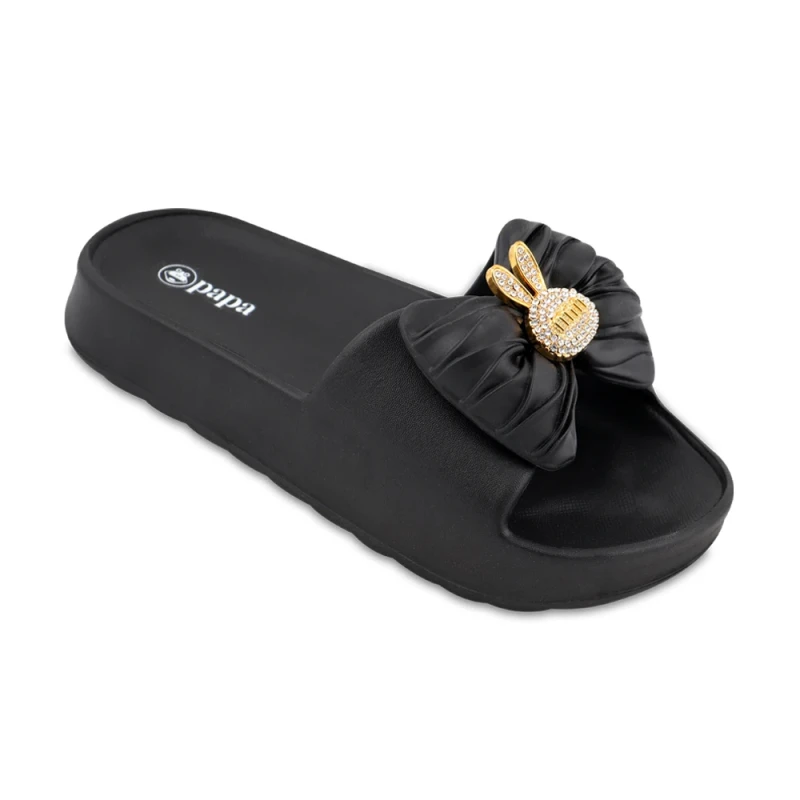 دمپایی ملیکا پاپا PVC رنگبندی مشکی