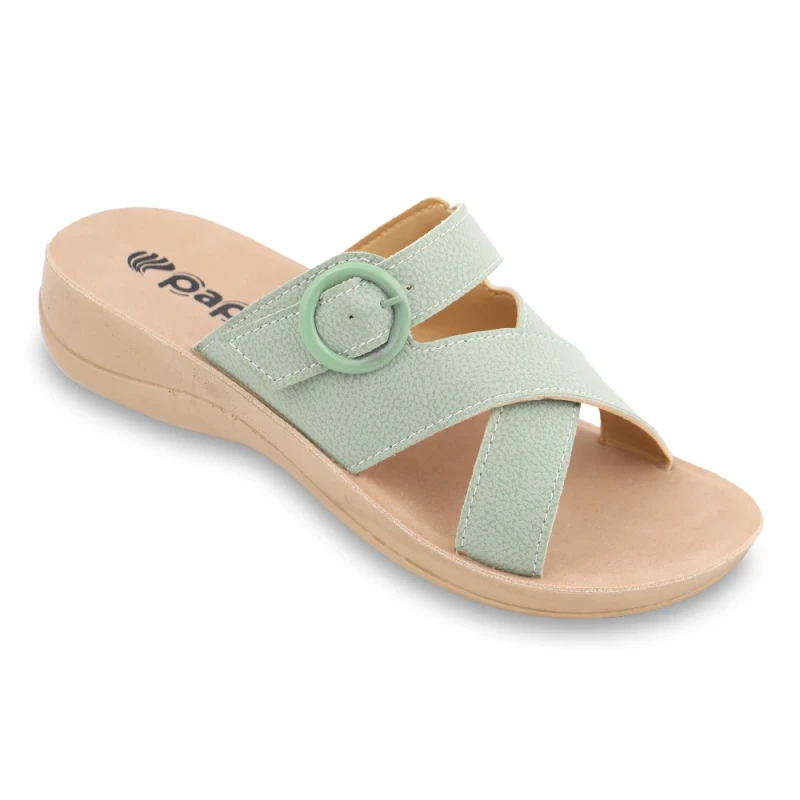 صندل صبا 2 پاپا PU رنگبندی سبز پسته ای