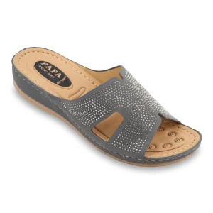 صندل طوبی 4 پاپا PU رنگبندی طوسی