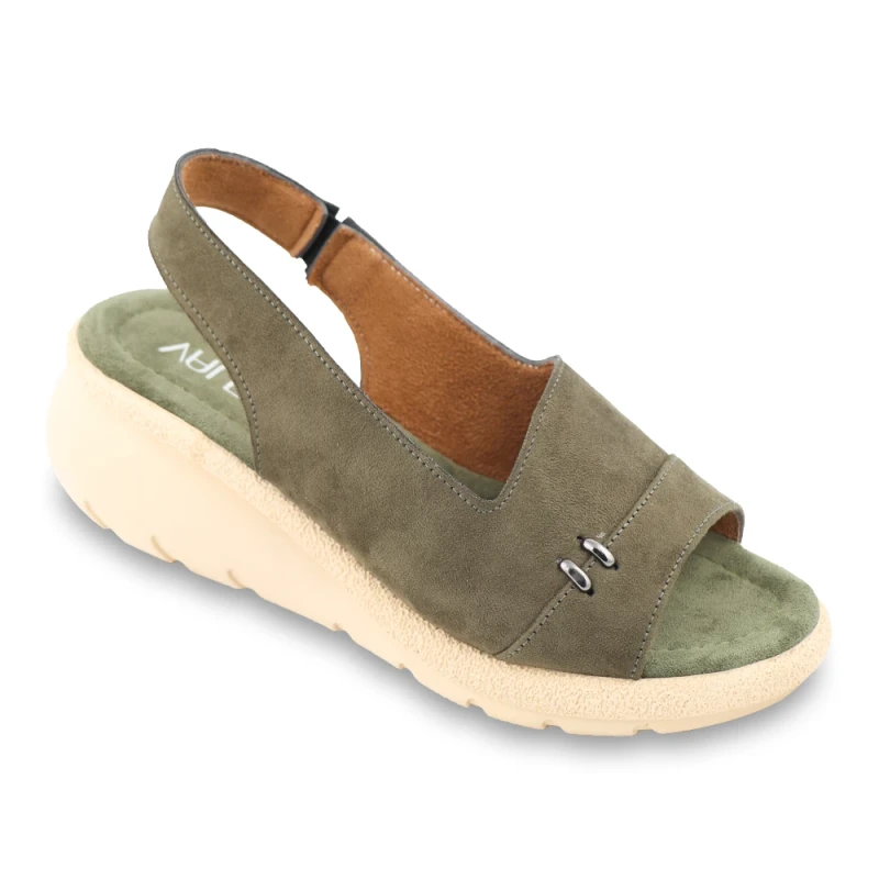 صندل رکابدار بنفشه والمو رنگبندی سبز