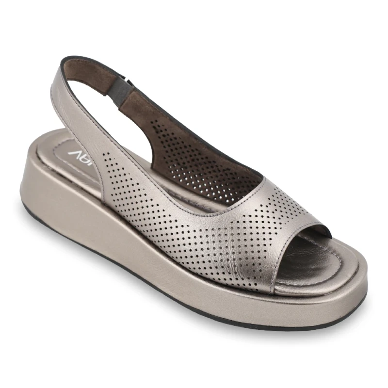 صندل رکابدار مینا والمو رنگبندی پلاتینی