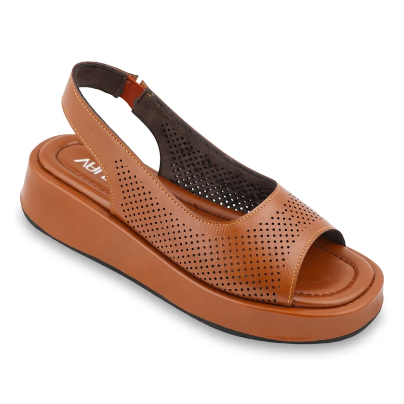 صندل رکابدار مینا والمو رنگبندی عسلی