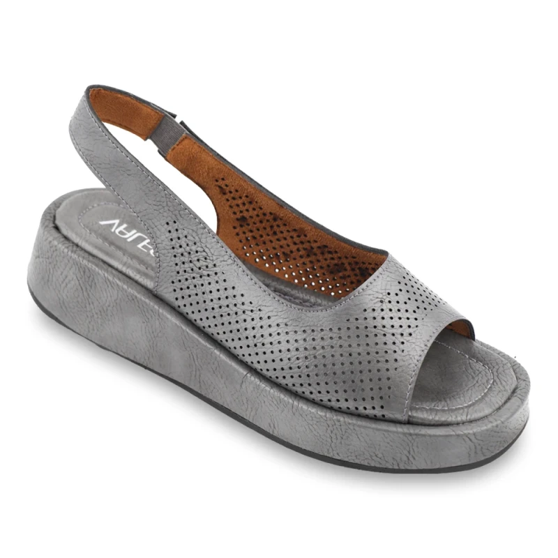 صندل رکابدار مینا والمو رنگبندی طوسی