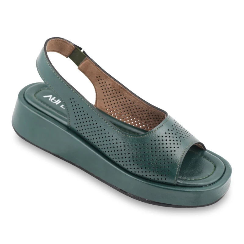 صندل رکابدار مینا والمو رنگبندی سبز