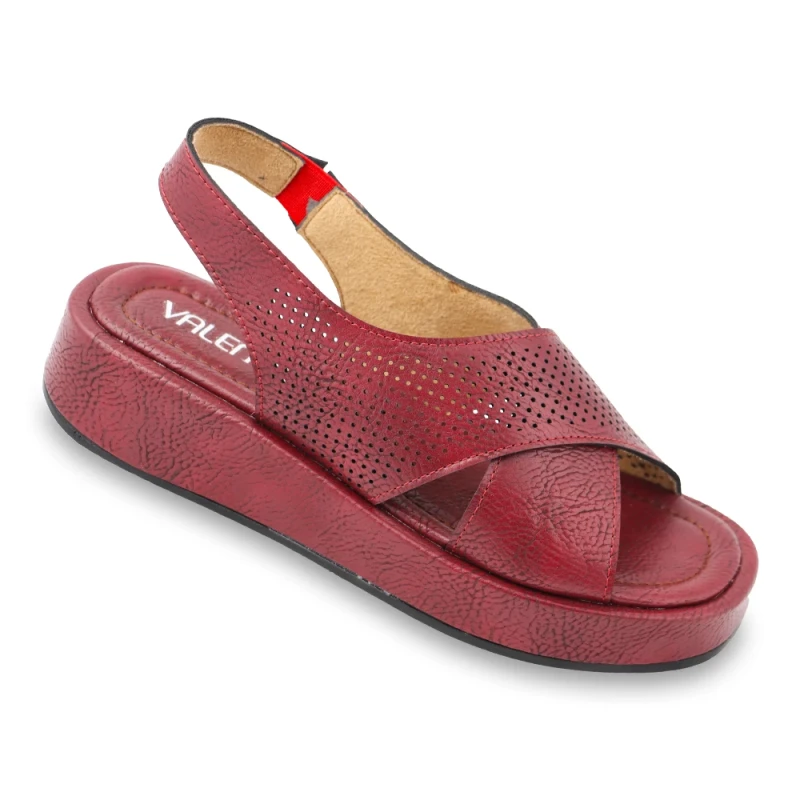 صندل رکابدار مونا والمو رنگبندی زرشکی