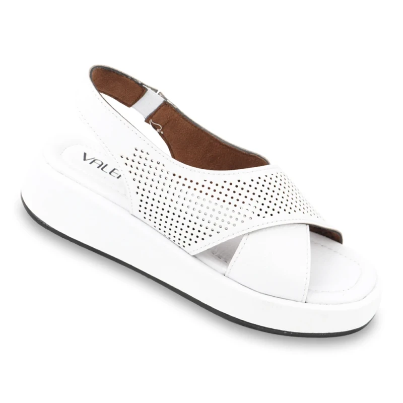 صندل رکابدار مونا والمو رنگبندی سفید