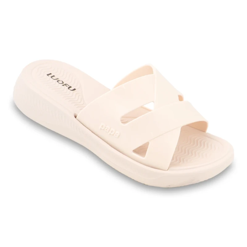 دمپایی لوفو 456 پاپا PVC رنگبندی کرم