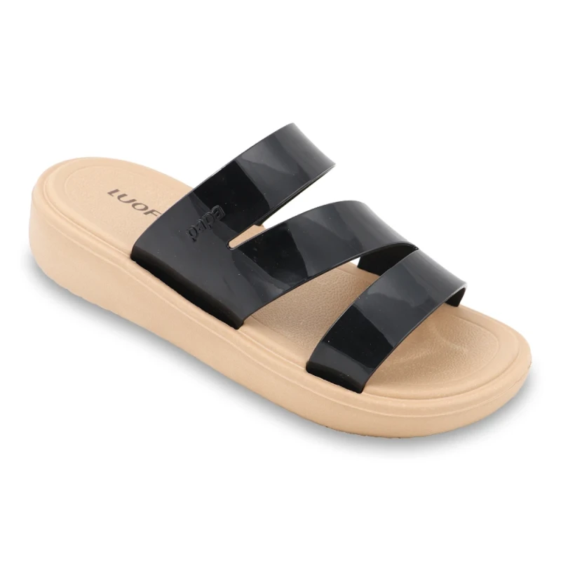 دمپایی لوفو 458 پاپا PVC رنگبندی کرم