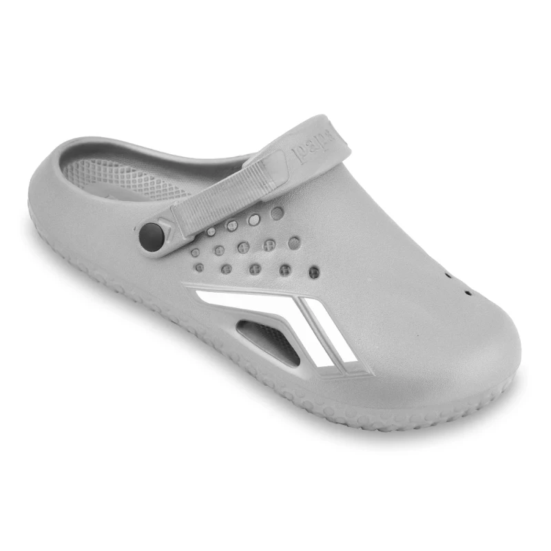 دمپایی کراکس سورنا پاپا PVC رنگبندی طوسی